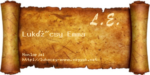Lukácsy Emma névjegykártya