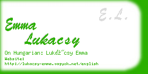 emma lukacsy business card